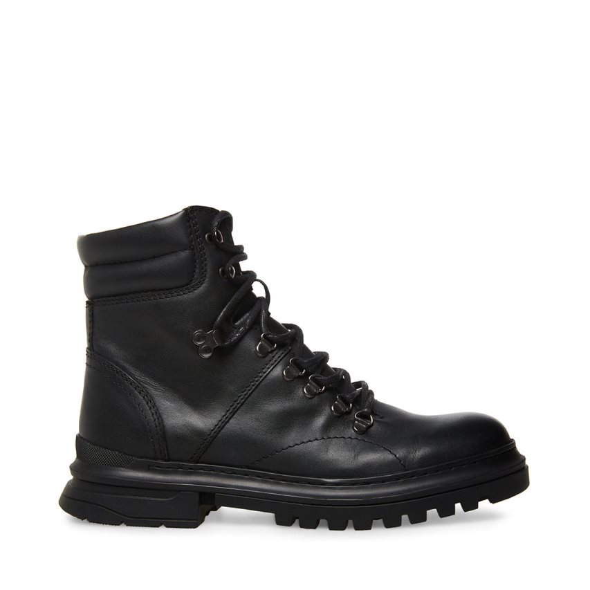 Botines Steve Madden Monty Cuero Hombre Negras | ES RY8E34